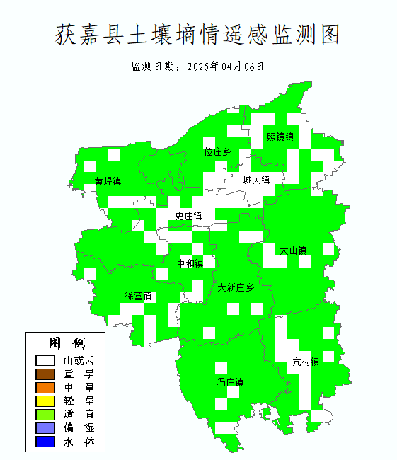 获嘉县土壤墒情遥感监测图_Sq_Grade_202504w1_at.bmp
